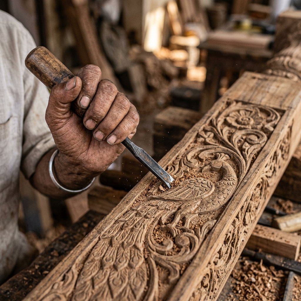 Temple carving process