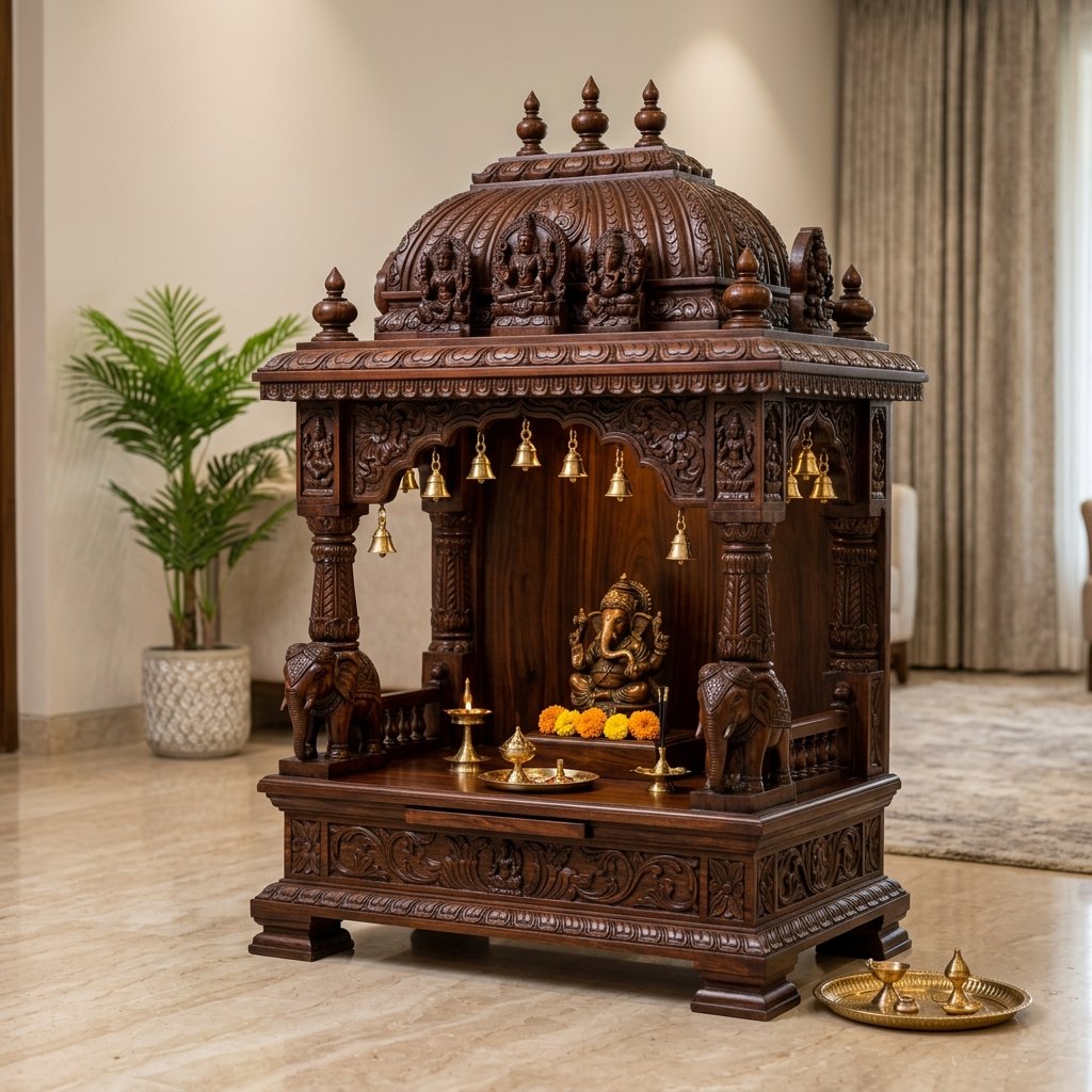 Gopuram single-dome Teak Mandir, Bengaluru villa