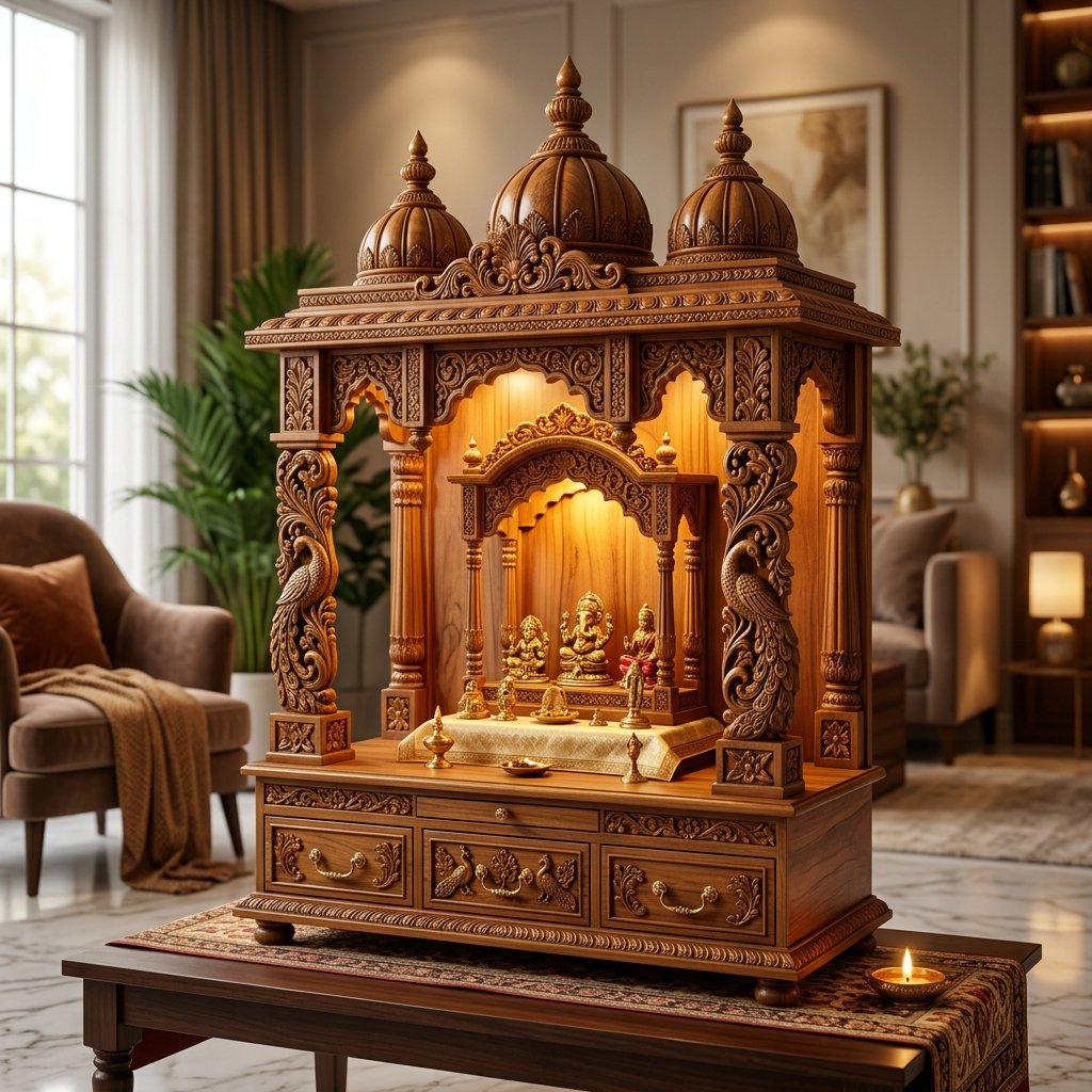 Maharaja Teak Wood Mandir