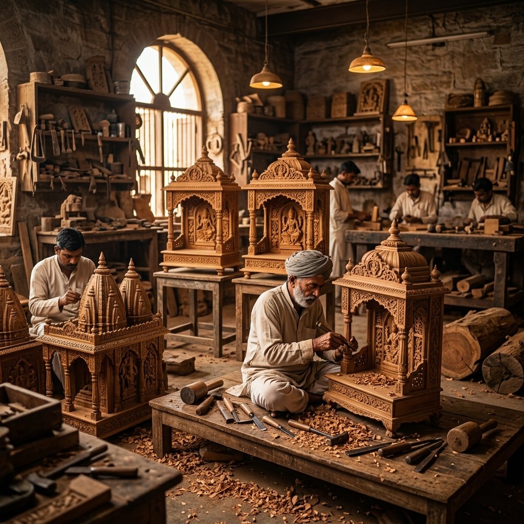Wooden carving details